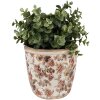 Clayre & Eef 6CE1649M Vaso per fiori da interno Beige Rosa Ø 14x13 cm