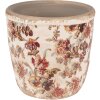 Clayre & Eef 6CE1649S Vaso da fiori per interni Beige Rosa Ø 13x13 cm