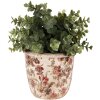 Clayre & Eef 6CE1649S Vaso da fiori per interni Beige Rosa Ø 13x13 cm