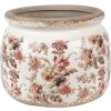 Clayre & Eef 6CE1650L Vaso per fiori da interno Beige Rosa Ø 20x15 cm