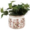 Clayre & Eef 6CE1650L Vaso per fiori da interno Beige Rosa Ø 20x15 cm