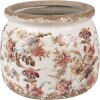 Clayre & Eef 6CE1650M Vaso per fiori da interno Beige Rosa Ø 16x13 cm