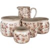 Clayre & Eef 6CE1650M Vaso per fiori da interno Beige Rosa Ø 16x13 cm
