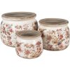 Clayre & Eef 6CE1650S Vaso da fiori per interni Beige Rosa Ø 12x10 cm