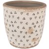 Clayre & Eef 6CE1652L Vaso da fiori per interni Beige Nero Ø 16x16 cm