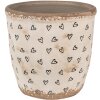 Clayre & Eef 6CE1652M Vaso da fiori per interni Beige Nero Ø 14x13 cm