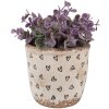 Clayre & Eef 6CE1652XS Vaso da fiori per interni Beige Nero Ø 11x11 cm