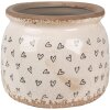 Clayre & Eef 6CE1653M Vaso da fiori per interni Beige Nero Ø 16x13 cm