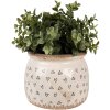 Clayre & Eef 6CE1653M Vaso da fiori per interni Beige Nero Ø 16x13 cm