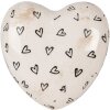 Clayre & Eef 6CE1656 Cuore decorativo Beige Nero 11x11x4 cm