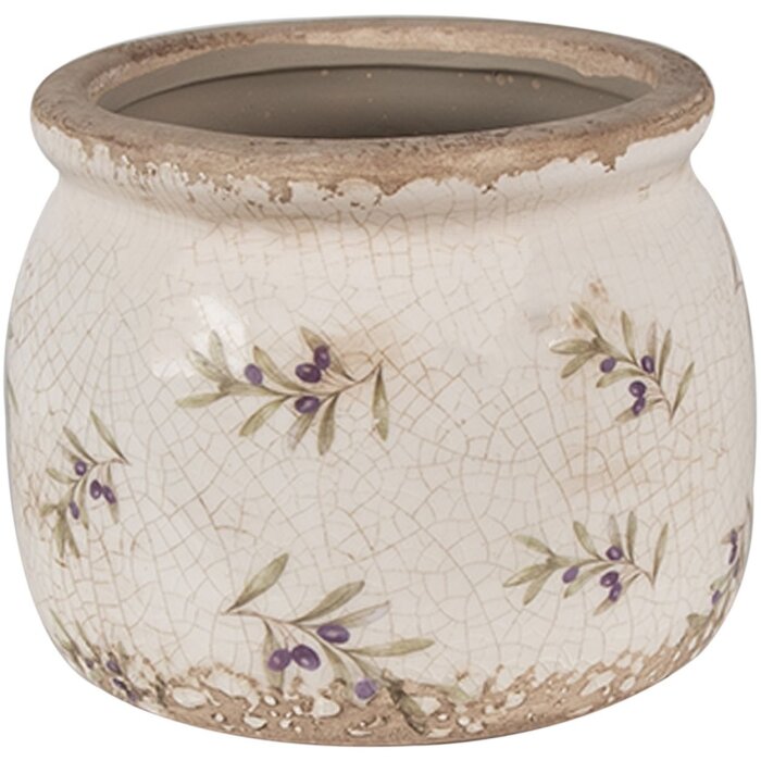 Clayre & Eef 6CE1670M Vaso da fiori per interni Beige Ø 16x13 cm