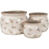 Clayre & Eef 6CE1670S Vaso da fiori per interni Beige Ø 12x10 cm