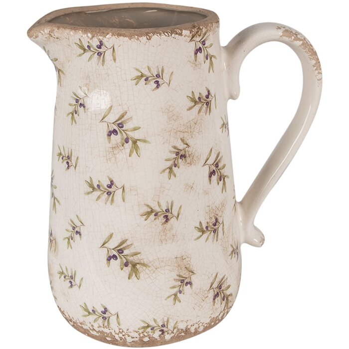 Clayre & Eef 6CE1671L Brocca decorativa Beige 21x15x23 cm