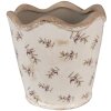 Clayre & Eef 6CE1672L Vaso per fiori da interno Beige Ø 19x18 cm