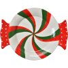 Clayre & Eef 6CE1722 Ciotola da portata Rosso Verde 27x20x3 cm