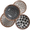 Clayre & Eef 6CEBO0064 Zuppiera Bianco Nero Ø 15x5 cm - 300 ml