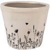 Clayre & Eef 6CEFAF0001S Vaso da fiori per interni Beige, Nero Ø 12x11 cm