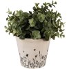 Clayre & Eef 6CEFAF0001S Vaso da fiori per interni Beige, Nero Ø 12x11 cm