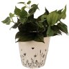 Clayre & Eef 6CEFAF0001XL Vaso da fiori per interni Beige, Nero Ø 21x20 cm