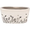 Clayre & Eef 6CEFAF0003L Vaso da fiori per interni Beige, nero 27x13x14 cm