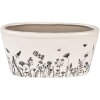 Clayre & Eef 6CEFAF0003M Vaso da fiori per interni Beige Nero 23x11x11 cm