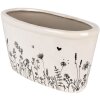 Clayre & Eef 6CEFAF0003M Vaso da fiori per interni Beige Nero 23x11x11 cm