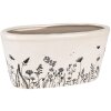 Clayre & Eef 6CEFAF0003M Vaso da fiori per interni Beige Nero 23x11x11 cm