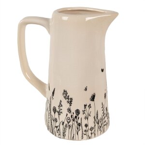 Clayre & Eef 6CEFAF0004M Brocca decorativa Beige, Nero 16x11x20 cm