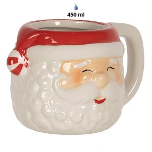 Tazza Clayre & Eef 6CEMU0133 Bianco Rosso 15x11x9 cm...