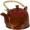 Clayre & Eef 6CETE0138 Teiera marrone Ø 14x12 cm 750 ml manico in rattan