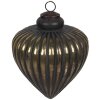 Clayre & Eef 6GL4314 Guaina natalizia nera, color oro Ø 14x13 cm