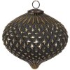 Clayre & Eef 6GL4319 Guaina natalizia nera Ø 18x21 cm