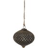 Clayre & Eef 6GL4319 Guaina natalizia nera Ø 18x21 cm