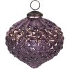 Clayre & Eef 6GL4324 Guaina di Natale in vetro viola Ø 8x8 cm