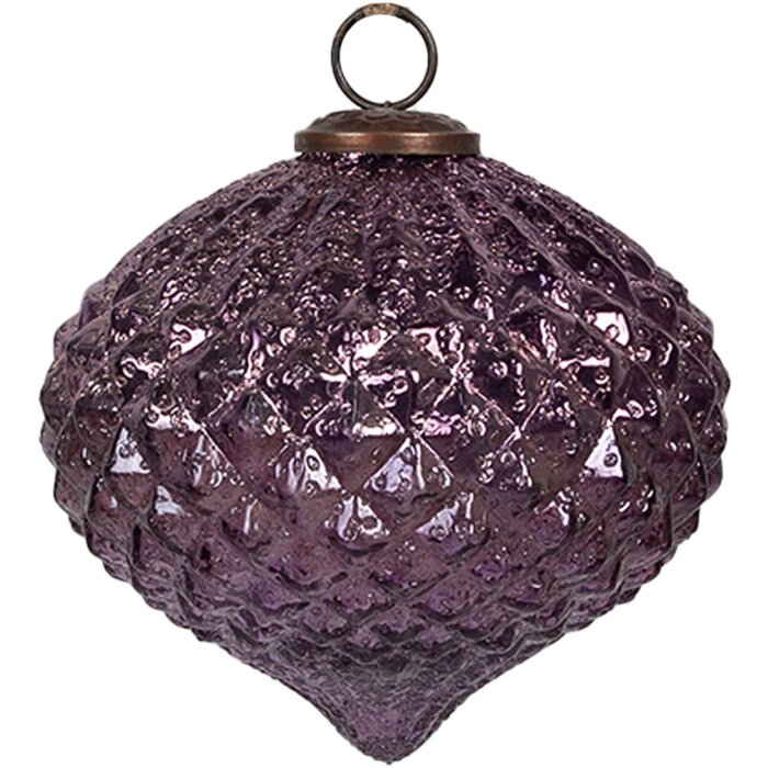 Clayre & Eef 6GL4325 Guaina natalizia viola Ø 13x11 cm