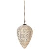 Clayre & Eef 6GL4362L Guaina natalizia bianca Ø 17x26 cm