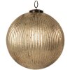 Clayre & Eef 6GL4363L Guaina natalizia in vetro color oro Ø 26x26 cm