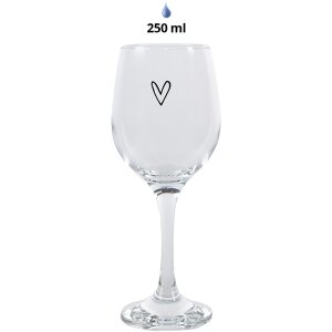 Clayre & Eef 6GL4400 Bicchiere da vino trasparente Ø 8x17 cm 250 ml