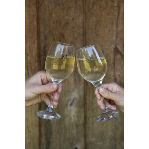 Clayre & Eef 6GL4400 Bicchiere da vino trasparente Ø 8x17 cm 250 ml