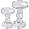 Clayre & Eef 6GL4403 Portacandele Corona Trasparente Ø 8x14 cm