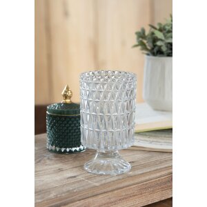 Clayre & Eef 6GL4412 Vaso in vetro trasparente Ø 10x18 cm