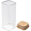 Clayre & Eef 6GL4419 Contenitore con coperchio trasparente 6x6x15 cm