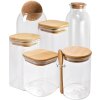 Clayre & Eef 6GL4421 Contenitore con coperchio trasparente 11x9x14 cm