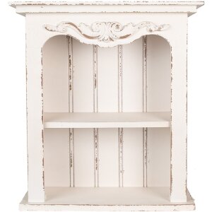 Clayre & Eef 6H2306 Scaffale a muro bianco 51x20x56 cm