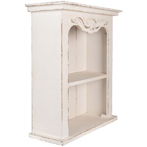Clayre & Eef 6H2306 Scaffale a muro bianco 51x20x56 cm