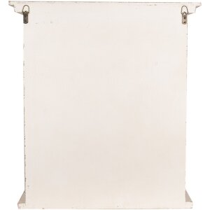 Clayre & Eef 6H2306 Scaffale a muro bianco 51x20x56 cm