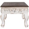 Clayre & Eef 6H2308 Tavolino Bianco Marrone 40x40x33 cm