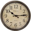 Clayre & Eef 6KL0806 Orologio da parete marrone Ø 30 cm stile country vetro plastica
