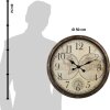 Clayre & Eef 6KL0813 Orologio da parete Marrone Beige Ø 50x5 cm - 1xAA