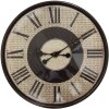 Clayre & Eef 6KL0814 Orologio da parete Marrone Beige Ø 50x6 cm - 1xAA